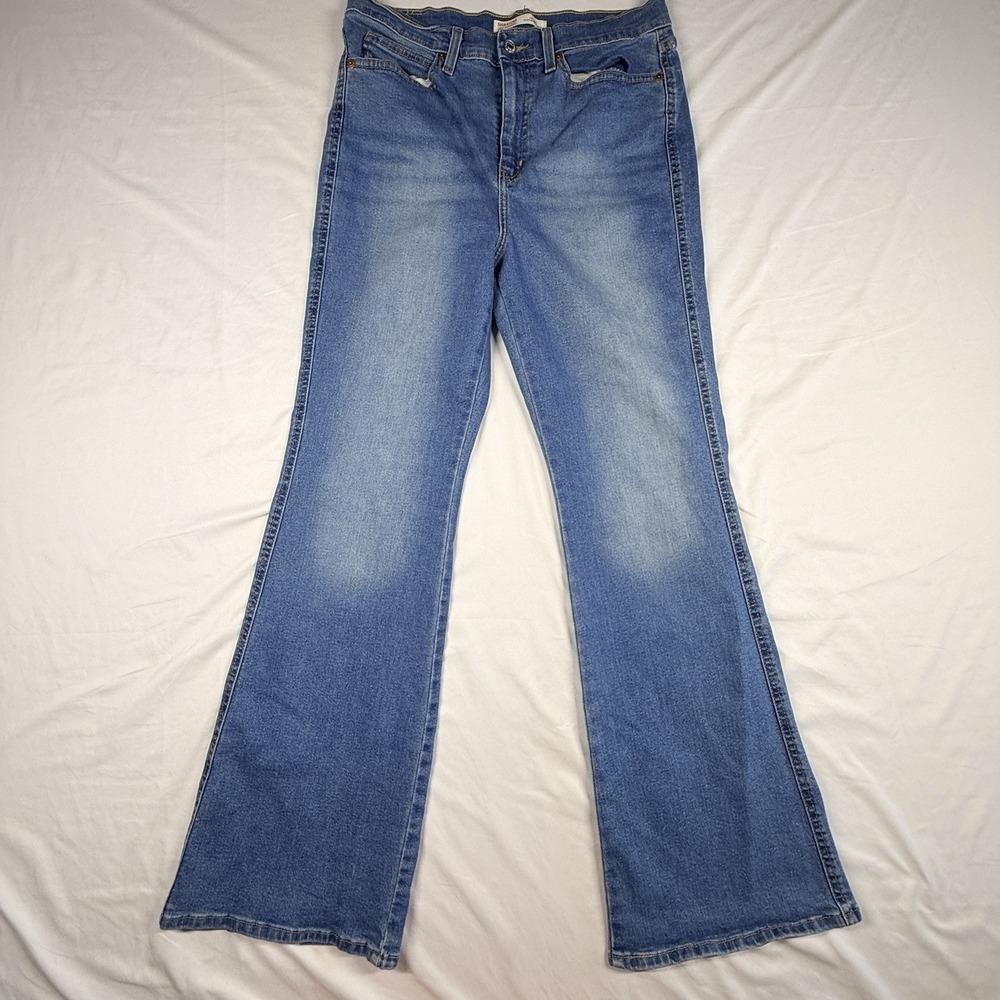 Signature Levi Strauss Heritage High Rise Flare Jeans Womens 10 30/30 Boho